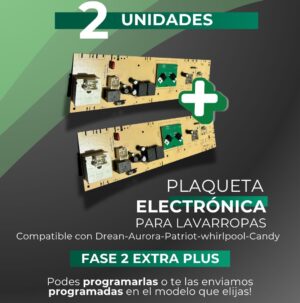 Combo Plaquetas para Lavarropas fase2 programables
